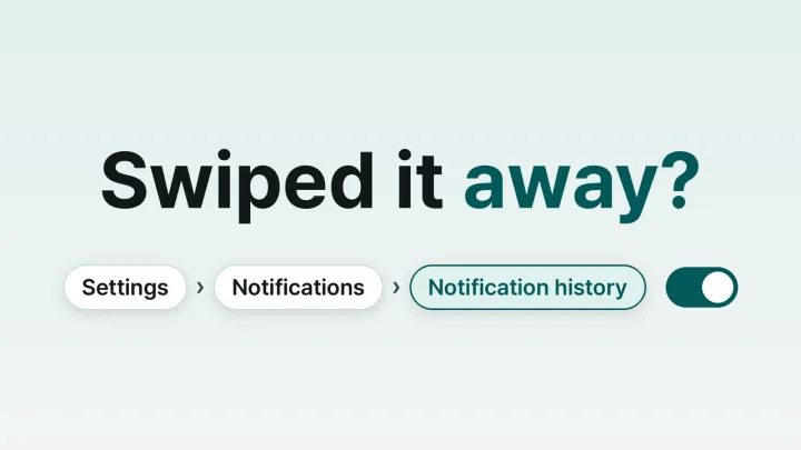 Video thumbnail: Swiped it away? Settings, Notifications, Notification history